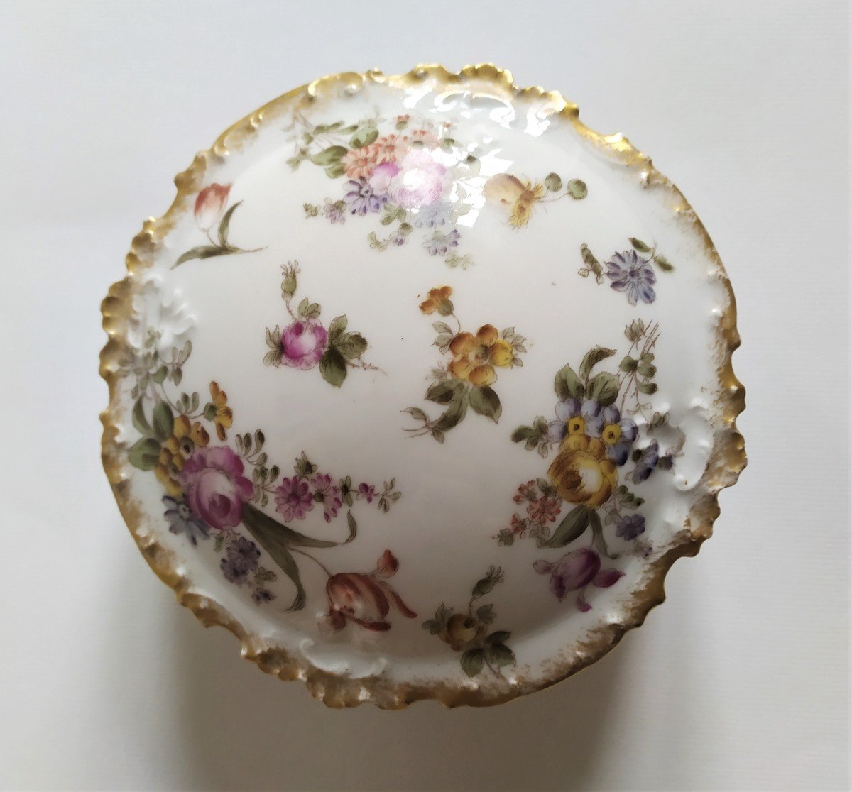 Proantic Boîte Bonbonnière Coffret En Porcelaine de Limoges GDA