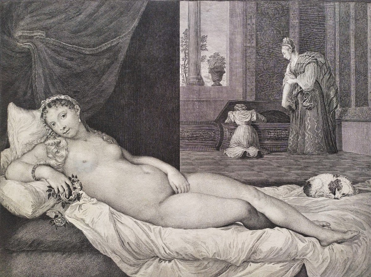 Venus Of Urbino Mythological Engraving After Titian