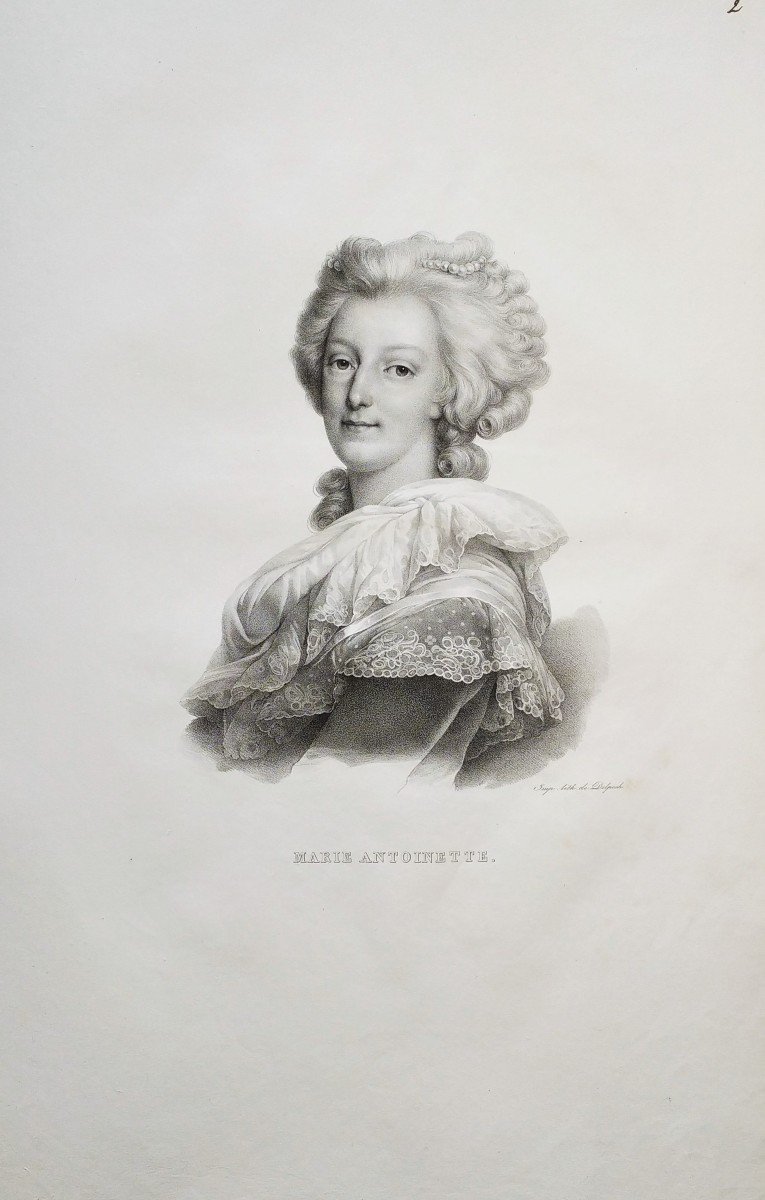 Portrait De Marie-Antoinette Lithographie Par Delpech -photo-3