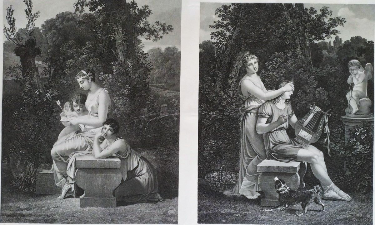 Neoclassical Etchings  By Prud'hon  19th C