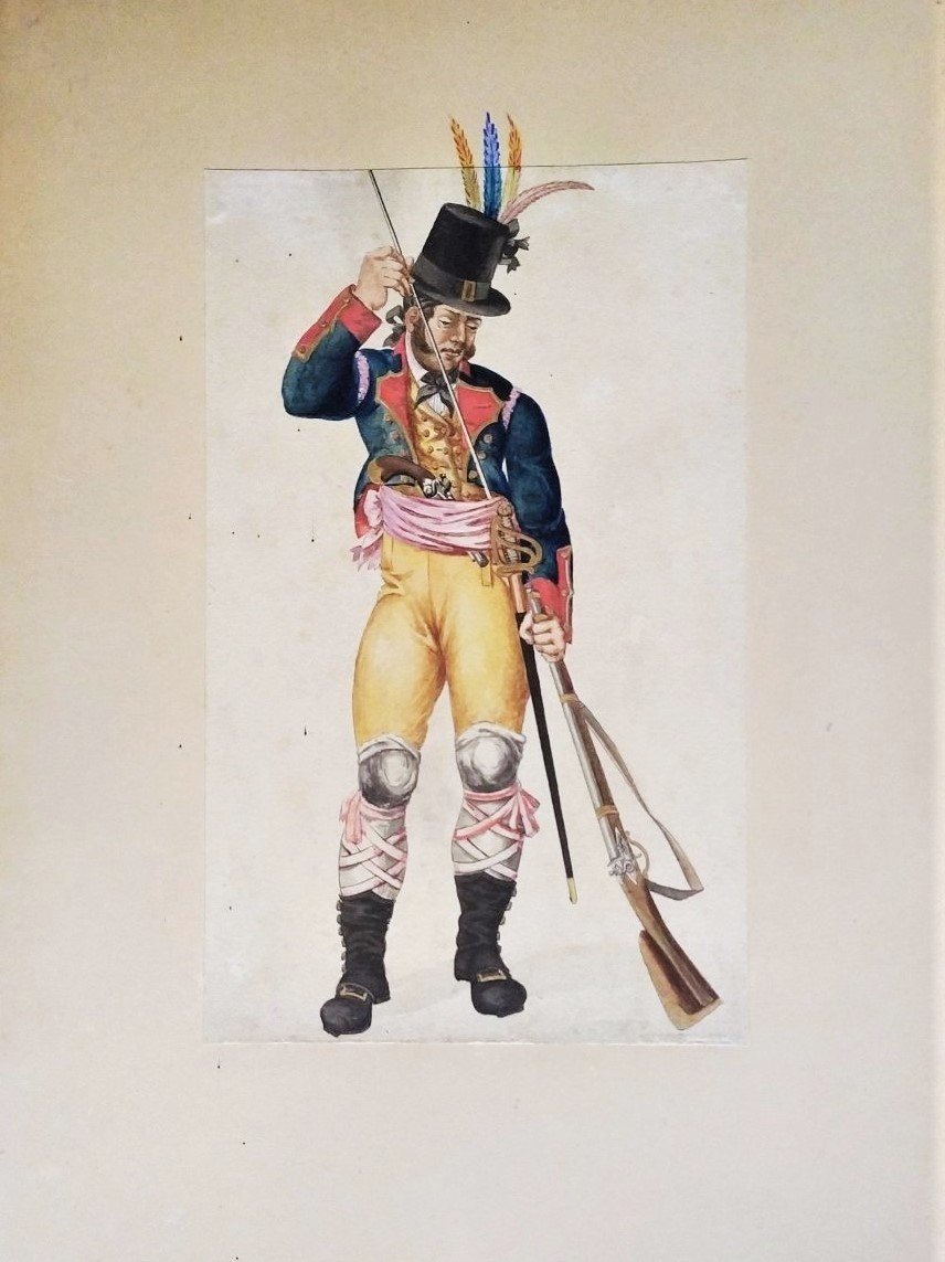 Watercolor Drawing 19th C -photo-3