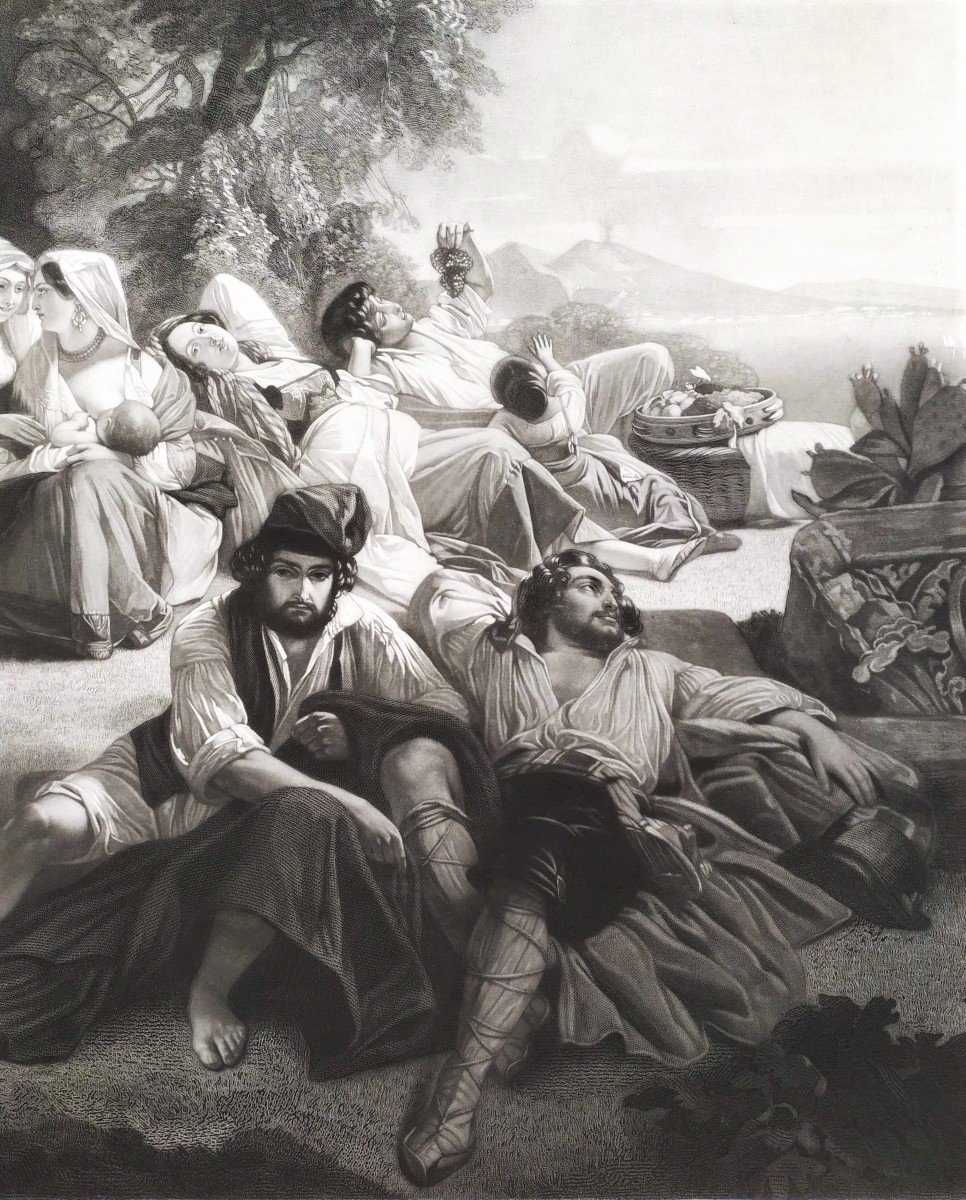 Italian Scene Engraving After Winterhalter-photo-5