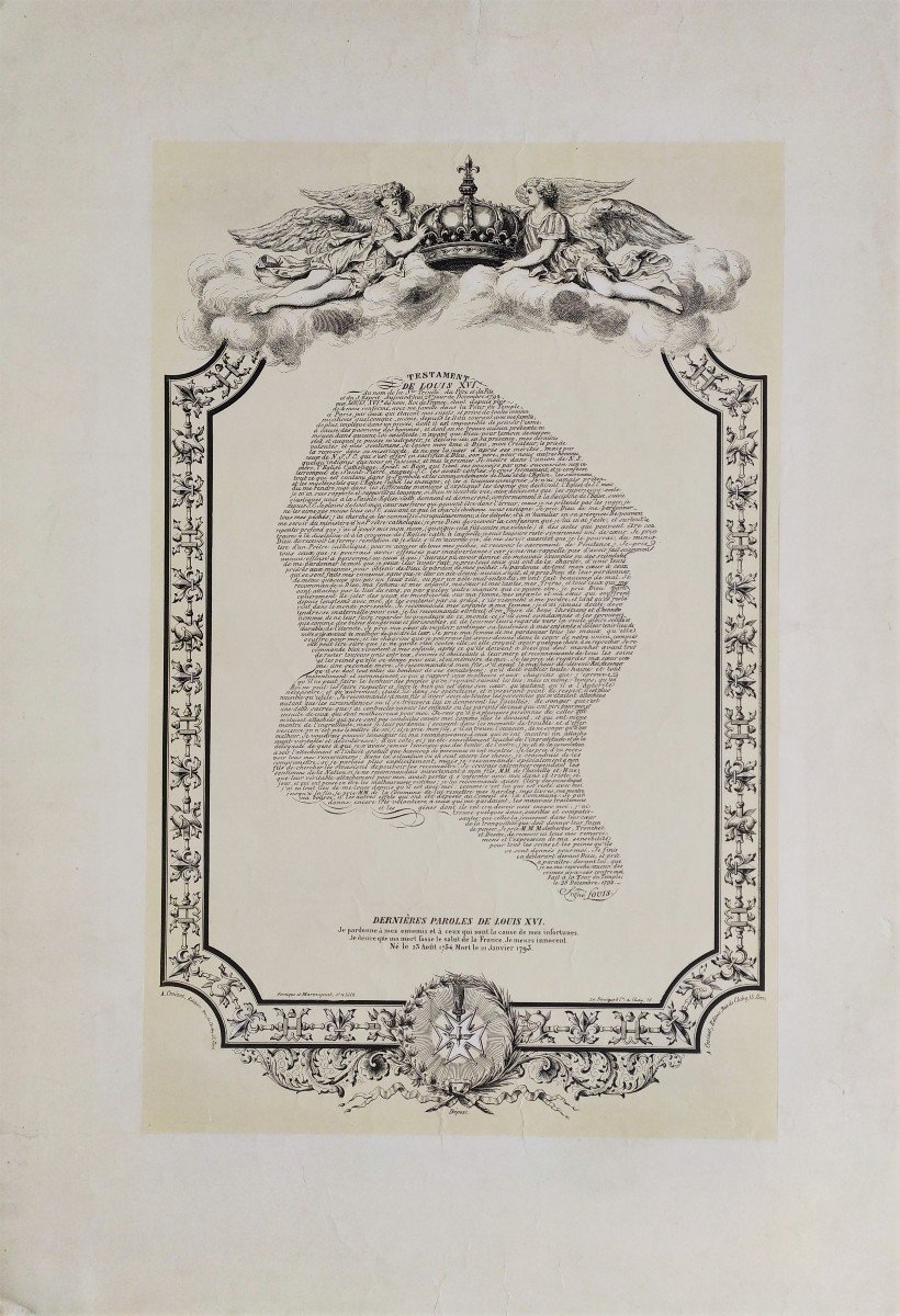 Testament De Louis XVI Gravure -photo-3