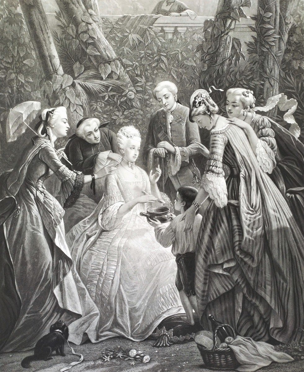 Engraving Marie-antoinette At The Petit Trianon-photo-4