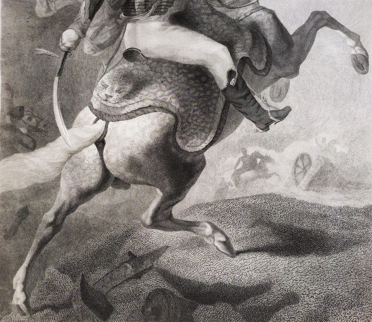 Horse Engraving After Géricault-photo-1