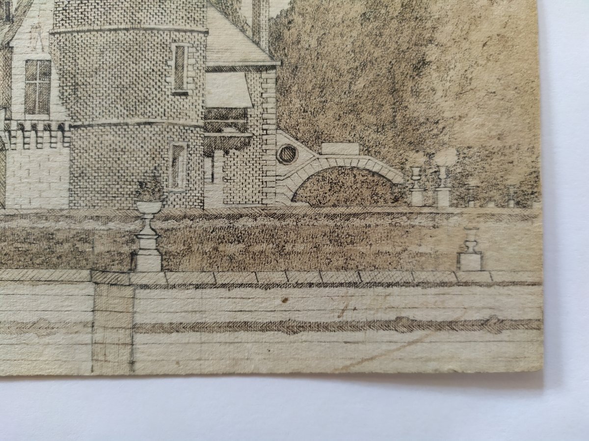 Maintenon Castle Architecture Drawing By H.hoyeau-photo-3
