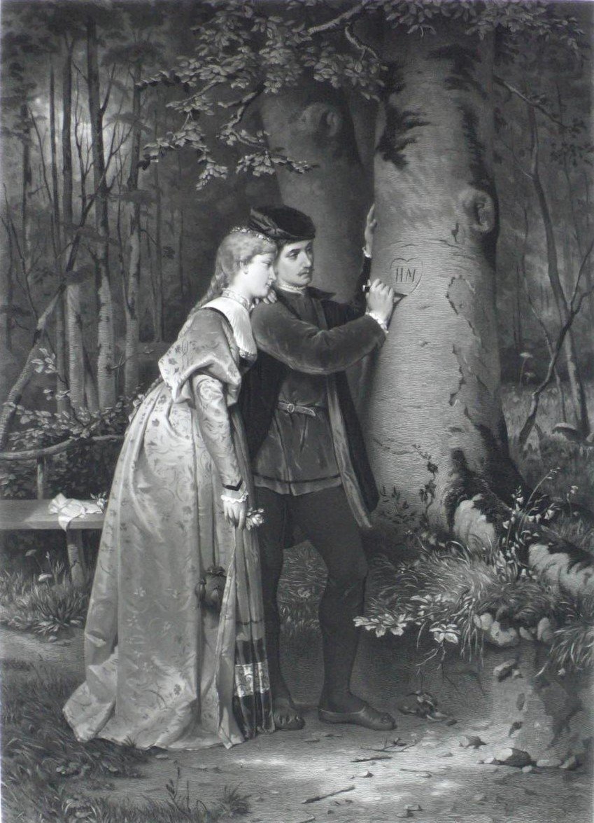  Grande Gravure Romantique Woodland Vows