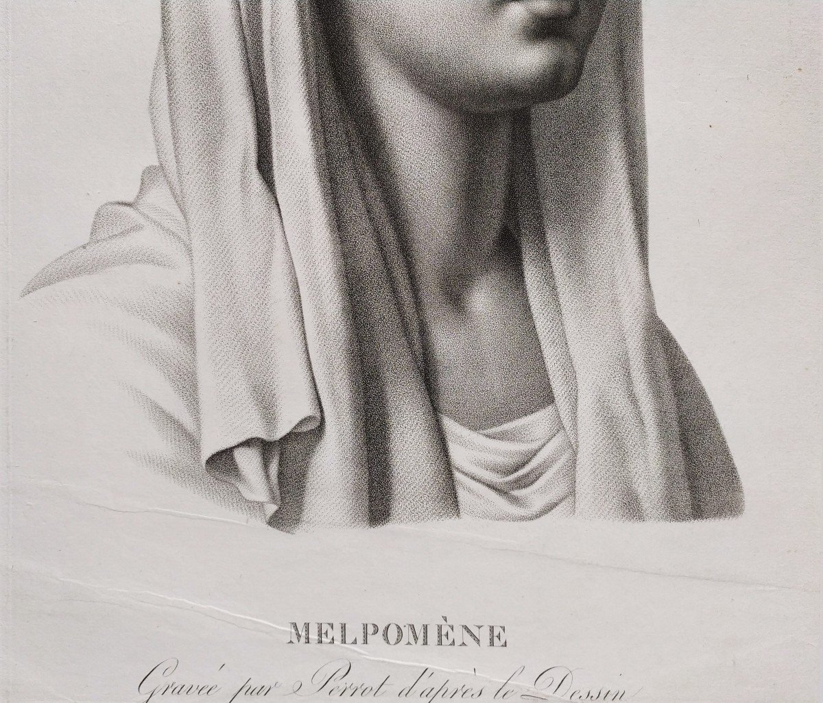 Melpomène Gravure Neo-classique Mythologie Grecque époque Empire-photo-4