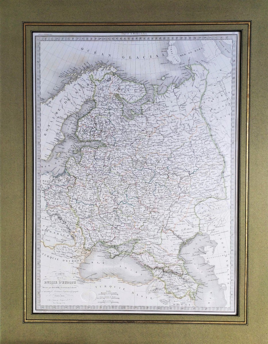 Geographical Map Russia Of Europe By Lapie & Lallemand Dated 1830-photo-2