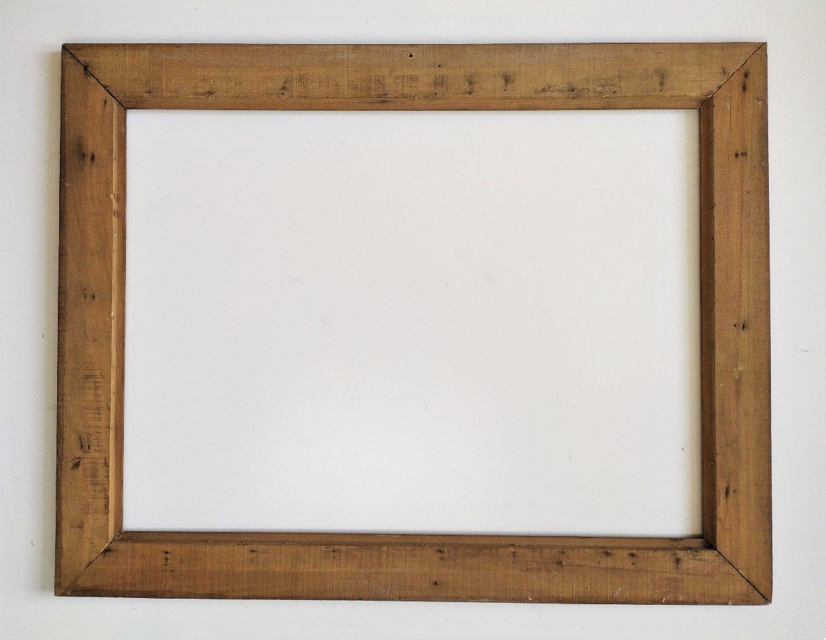 Picture Ornate Frame For Painting Etching Or Mirror Mid Century Carved Wood-photo-3