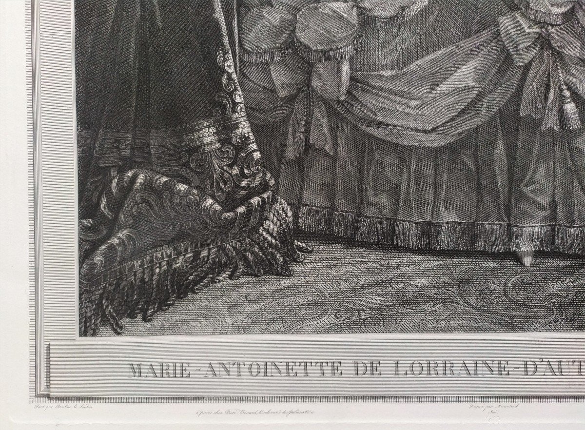 Marie -antoinette Queen Of France Etching 19th C-photo-2