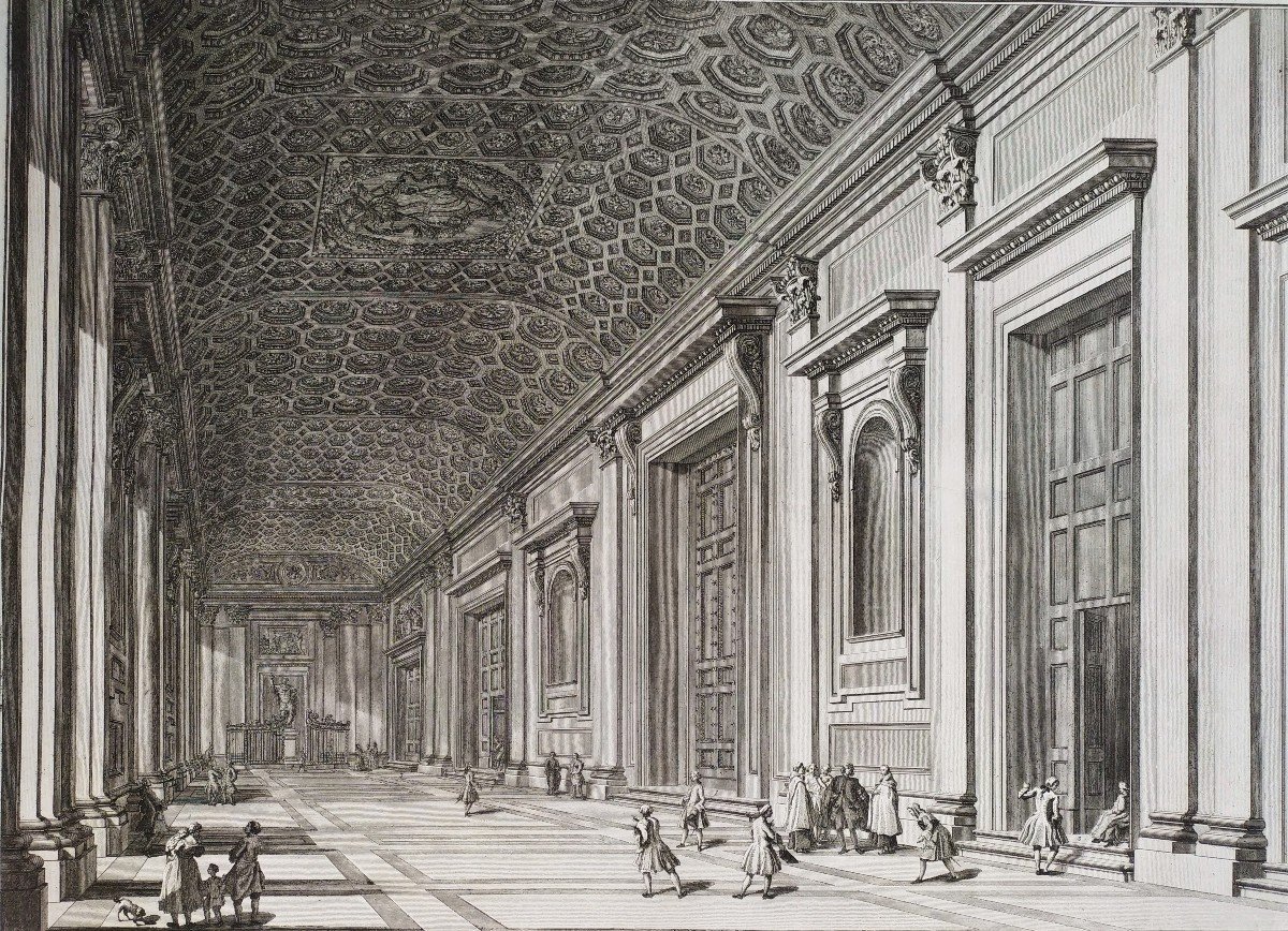 Etching Basilica Di San Giovanni In Roma After Francesco Panini -photo-1