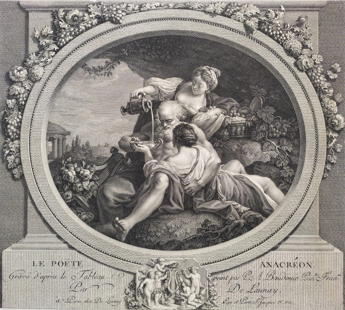 Gravures Mythologiques Gravé Par Nicolas De Launay 18ème-photo-3