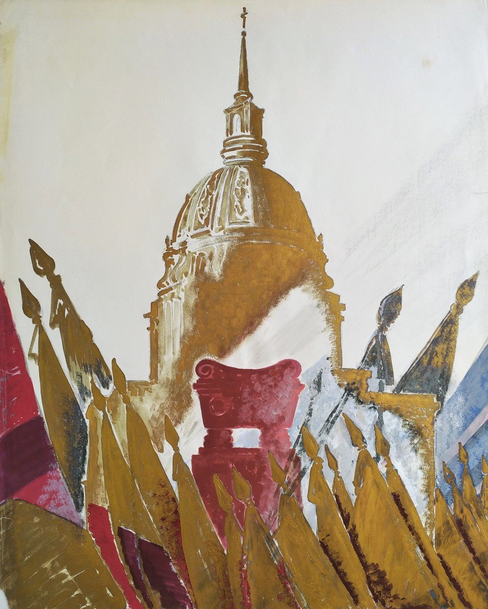Gouache Les Invalides By Andrej Andrejev