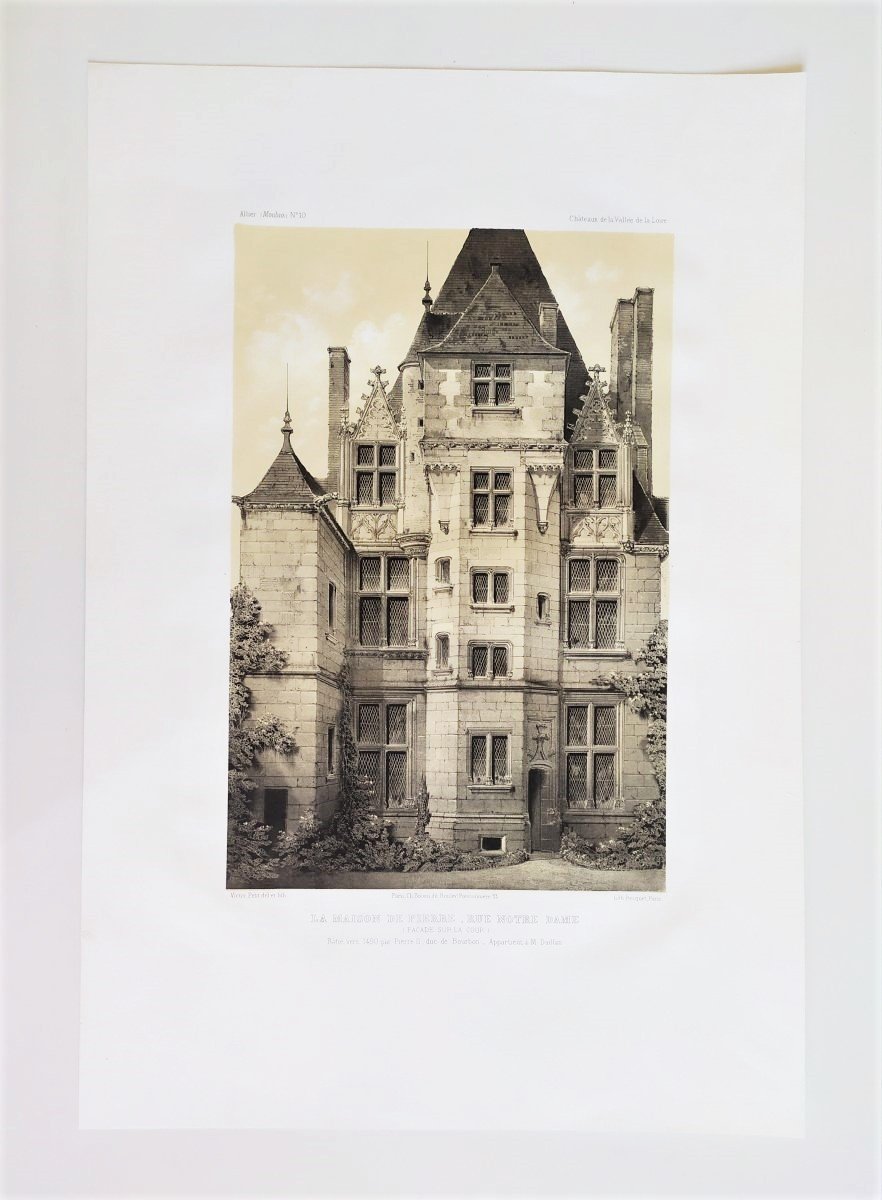 Architecture Lithographie Par Victor Petit La Maison à Moulins-photo-2