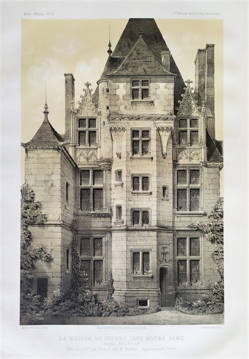 Architecture Lithographie Par Victor Petit La Maison à Moulins-photo-4