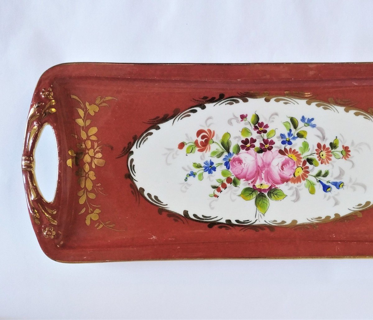 Plateau Porcelaine Limoges France  Décor Peint Main -photo-4