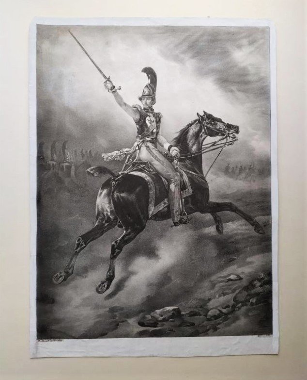 Friedrich Von Preussen Equestrian Portrait Rider Horse Lithograph After Vernet-photo-2