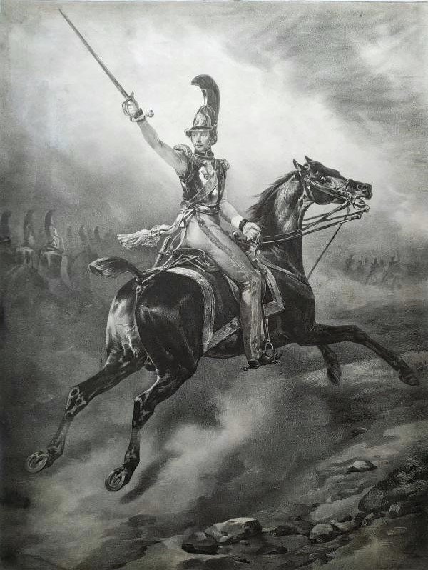 Friedrich Von Preussen Equestrian Portrait Rider Horse Lithograph After Vernet