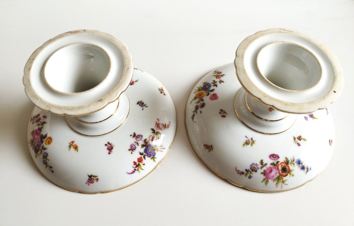 Deux Coupes à Fruits En Porcelaine Peinte De Paris-photo-1