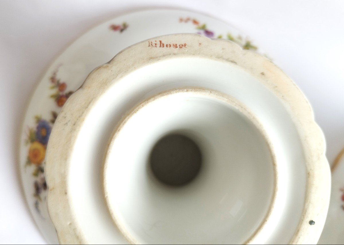 Deux Coupes à Fruits En Porcelaine Peinte De Paris-photo-4