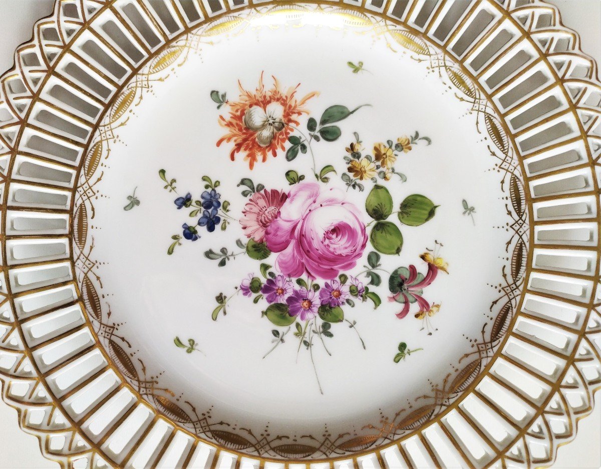 Dresden Porcelain Plate Hand Painted -photo-3