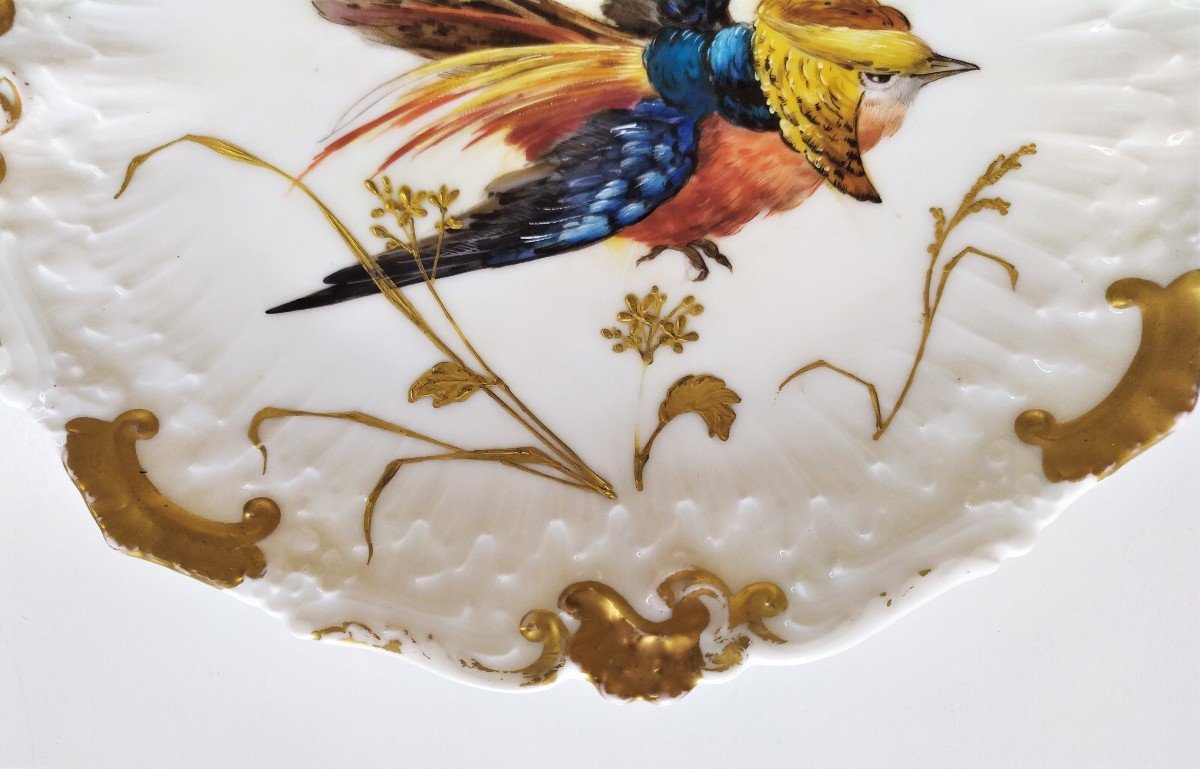 Limoges Porcelain Plate Bird Decor-photo-3