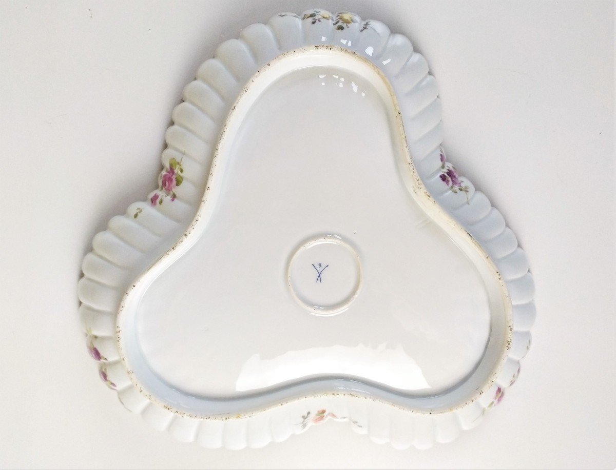 Porcelaine De Saxe Meissen Grand Plat-photo-2