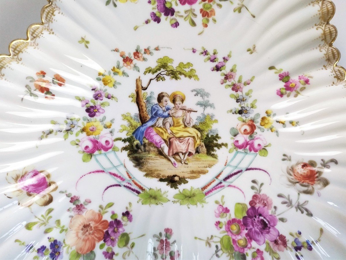 Porcelaine De Saxe Meissen Grand Plat-photo-4