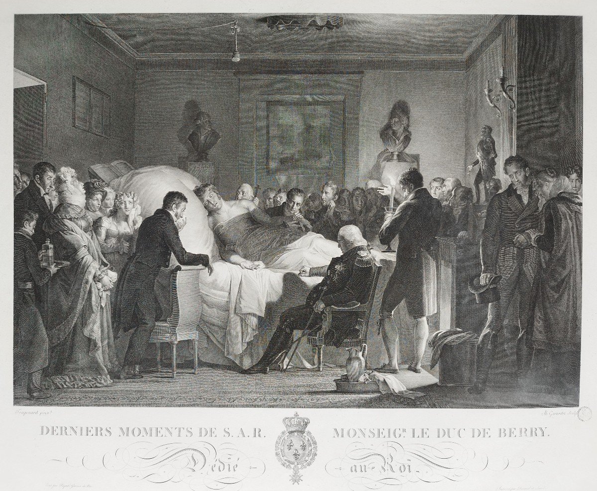 Duc De Berry Duc De Bordeaux  Comte de Chambord Paire De Gravures Historique-photo-2