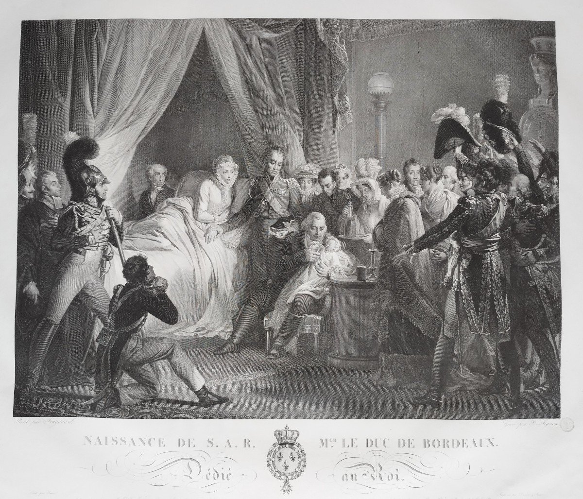 Duc De Berry Duc De Bordeaux  Comte de Chambord Paire De Gravures Historique-photo-2