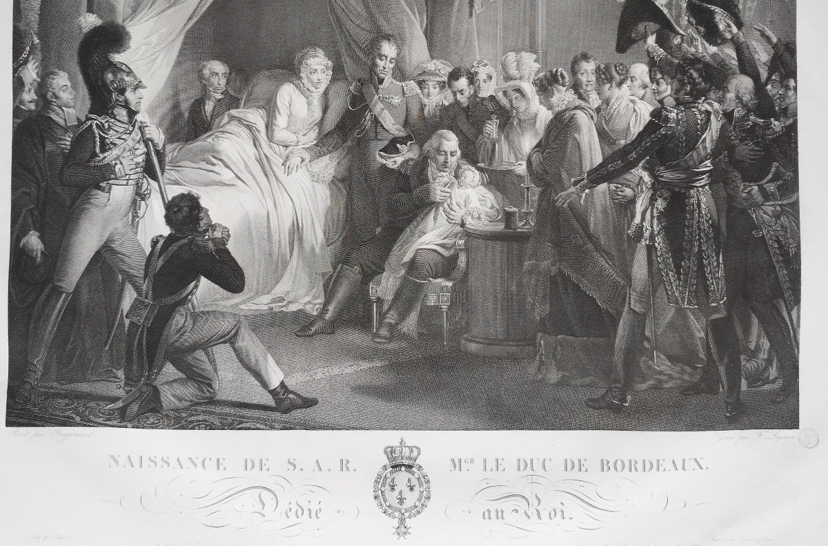 Duc De Berry Duc De Bordeaux  Comte de Chambord Paire De Gravures Historique-photo-5