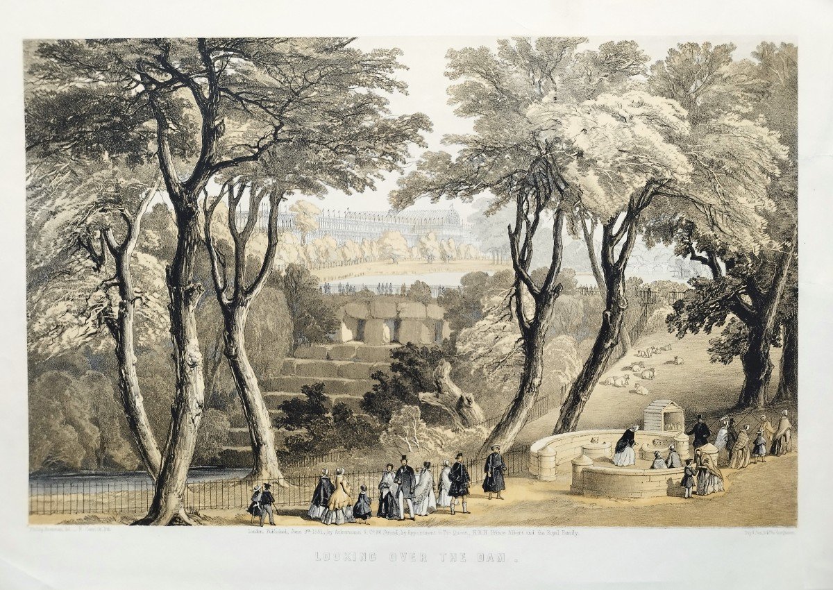 London Crystal Palace Hyde Park Lithograph After Phillip Brannan Old Print-photo-3