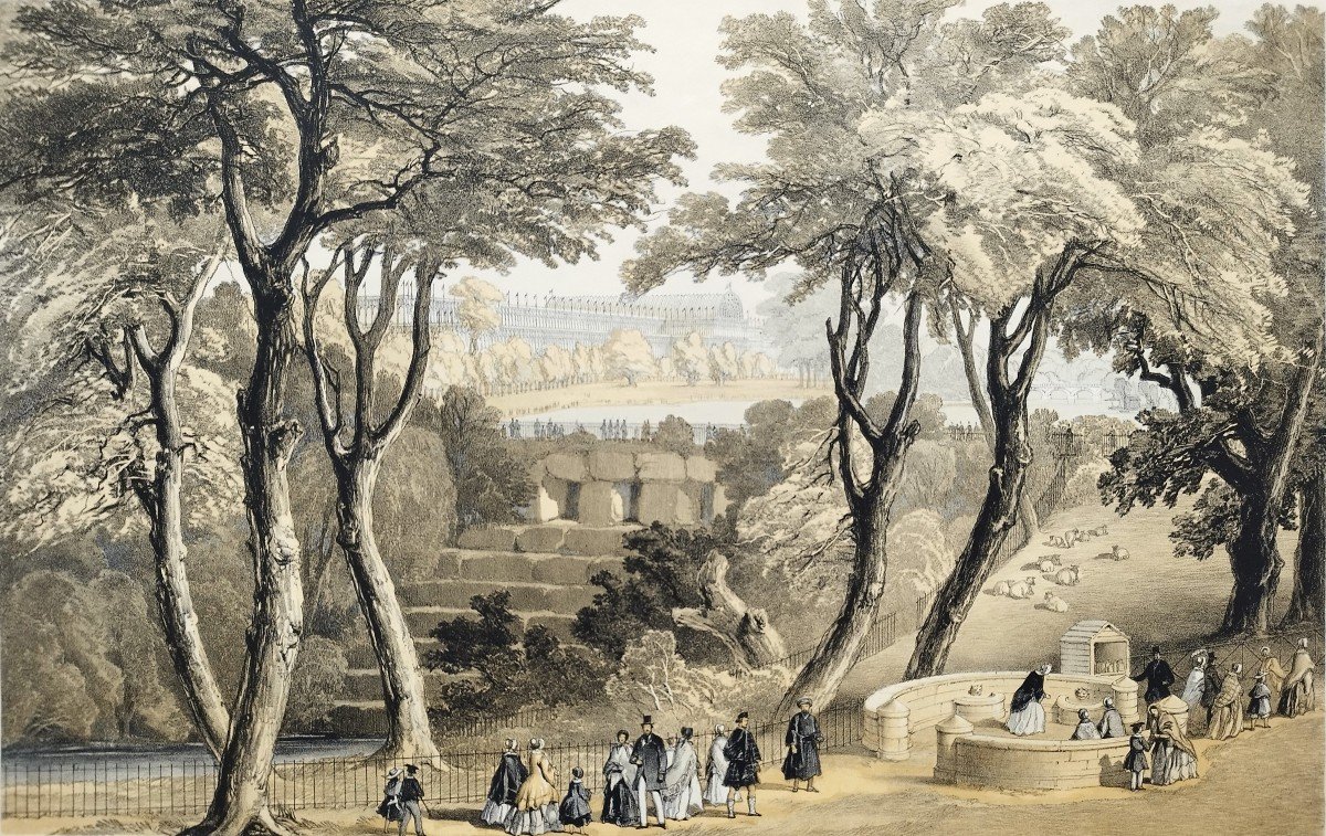 London Crystal Palace Hyde Park Lithograph After Phillip Brannan Old Print-photo-4