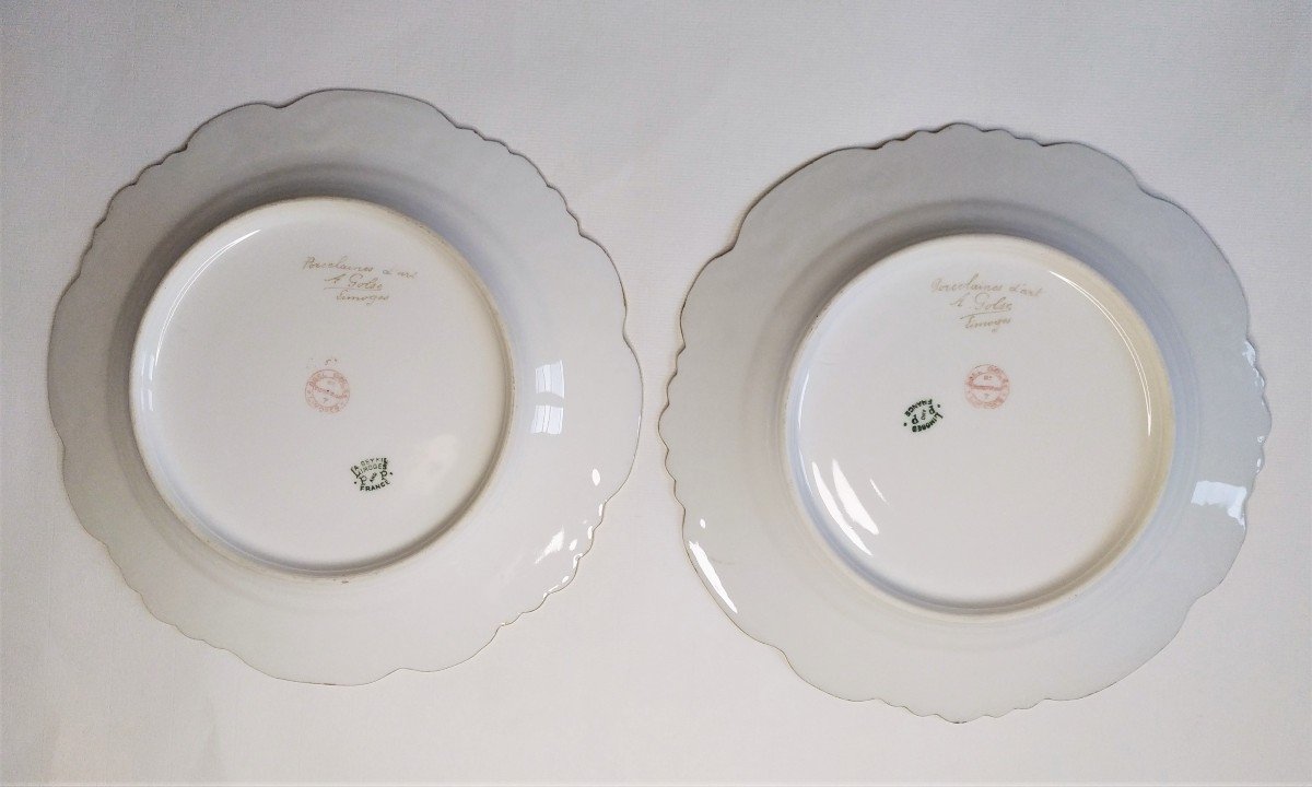Golse Limoges Hand Painted Porcelain Plates-photo-4