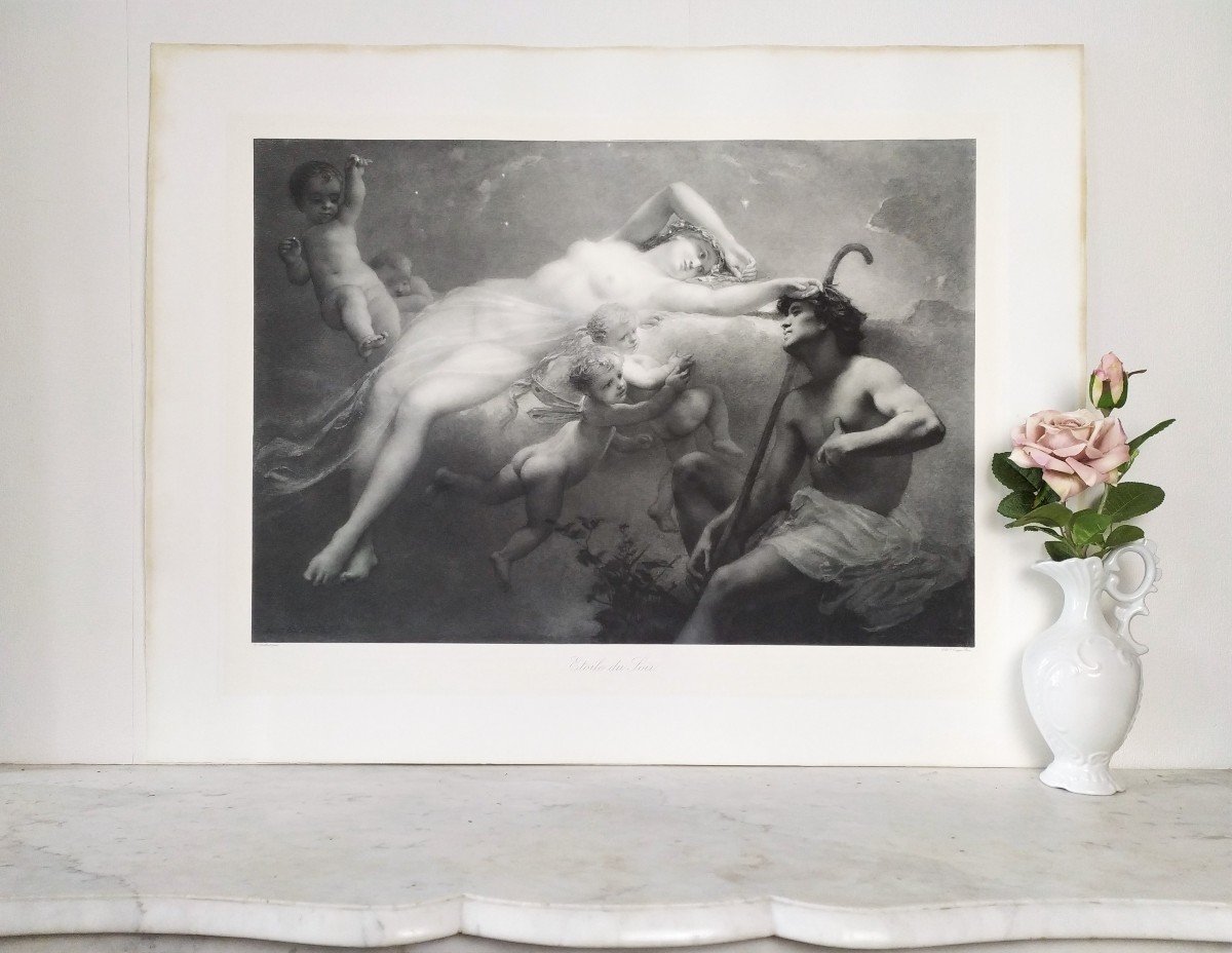 Star Of The Day Large Photogravure After Diogenes Maillart 19th C Old Print-photo-3