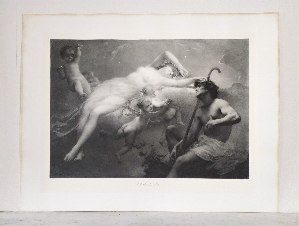 Star Of The Day Large Photogravure After Diogenes Maillart 19th C Old Print-photo-4