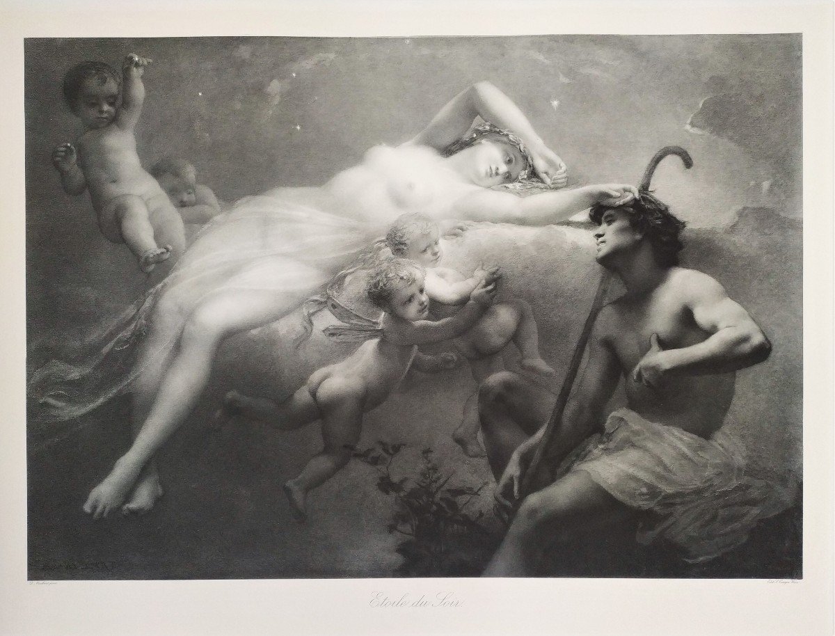 Star Of The Day Large Photogravure After Diogenes Maillart 19th C Old Print-photo-1