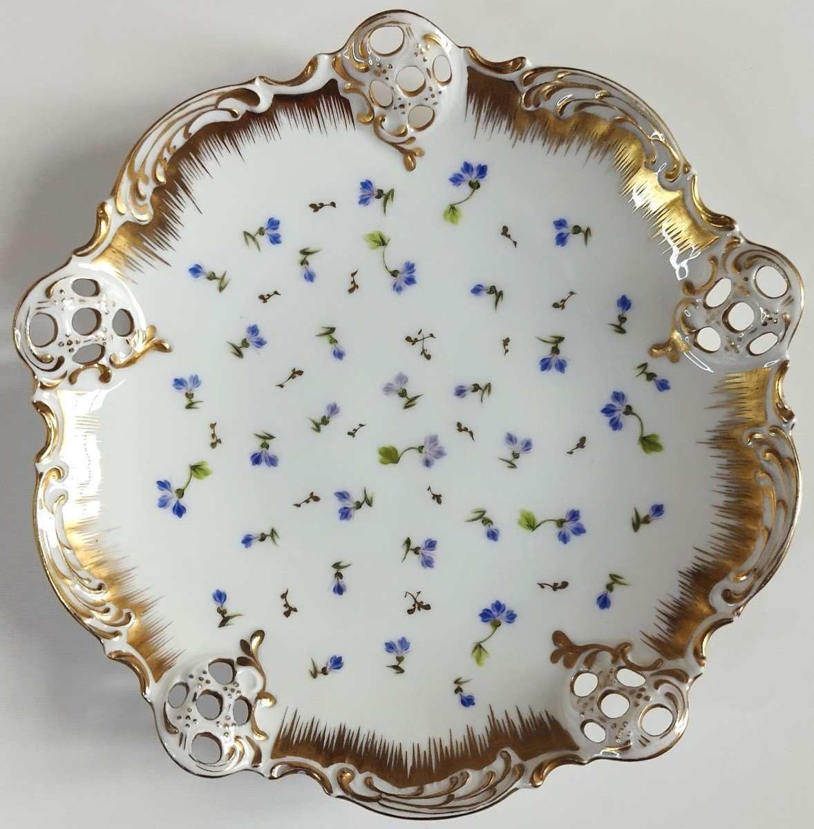 Porcelaine De Bavière Décor Fleurs Peint à La Main-photo-1
