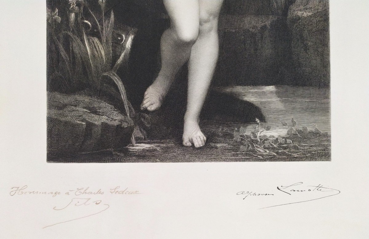 La Vérité Gravure Allégorique d'Après Lefebvre 19ème-photo-1
