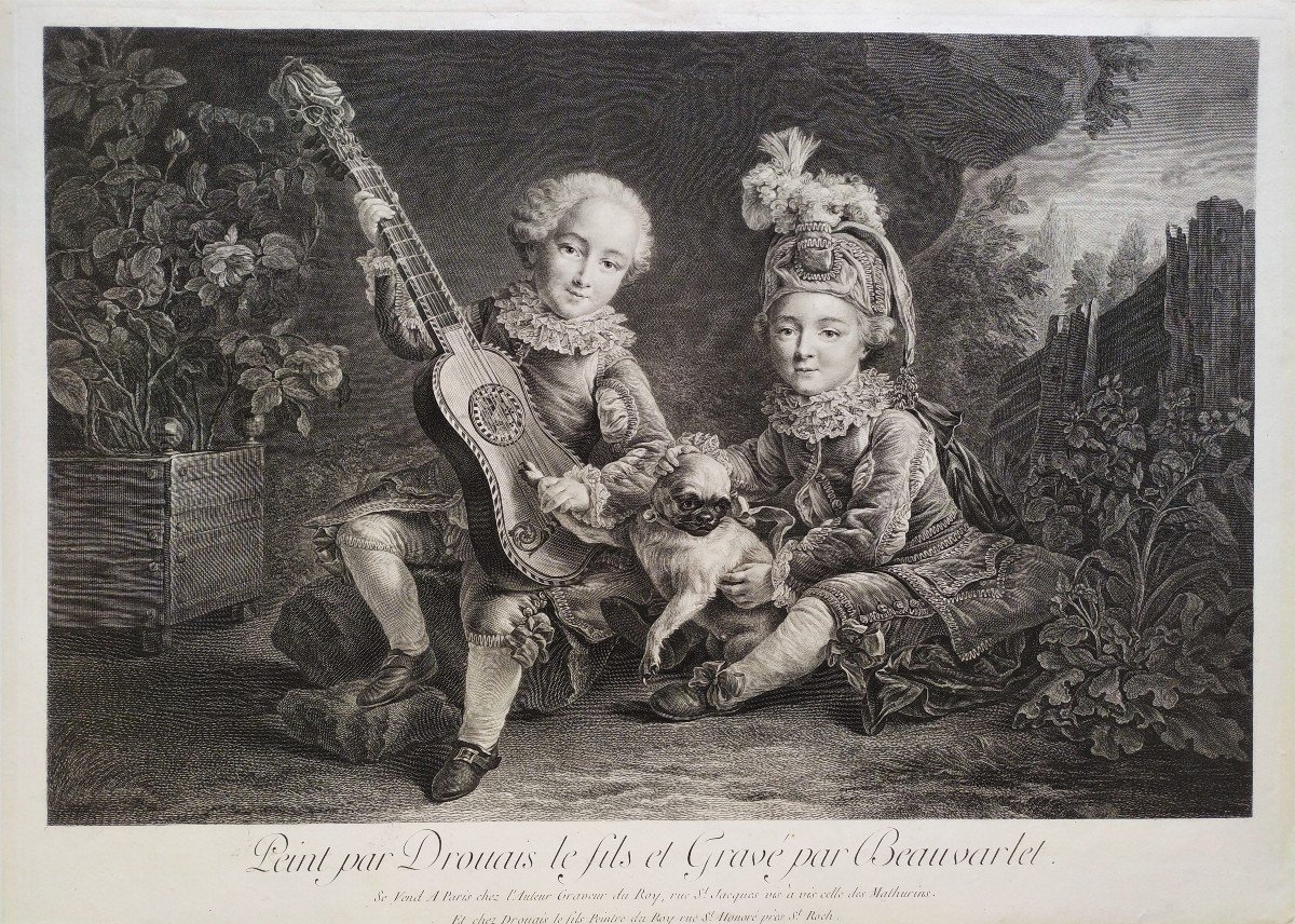 Pair Of Engravings By Beauvarlet And Melini 18th Century Etching Old Print-photo-4
