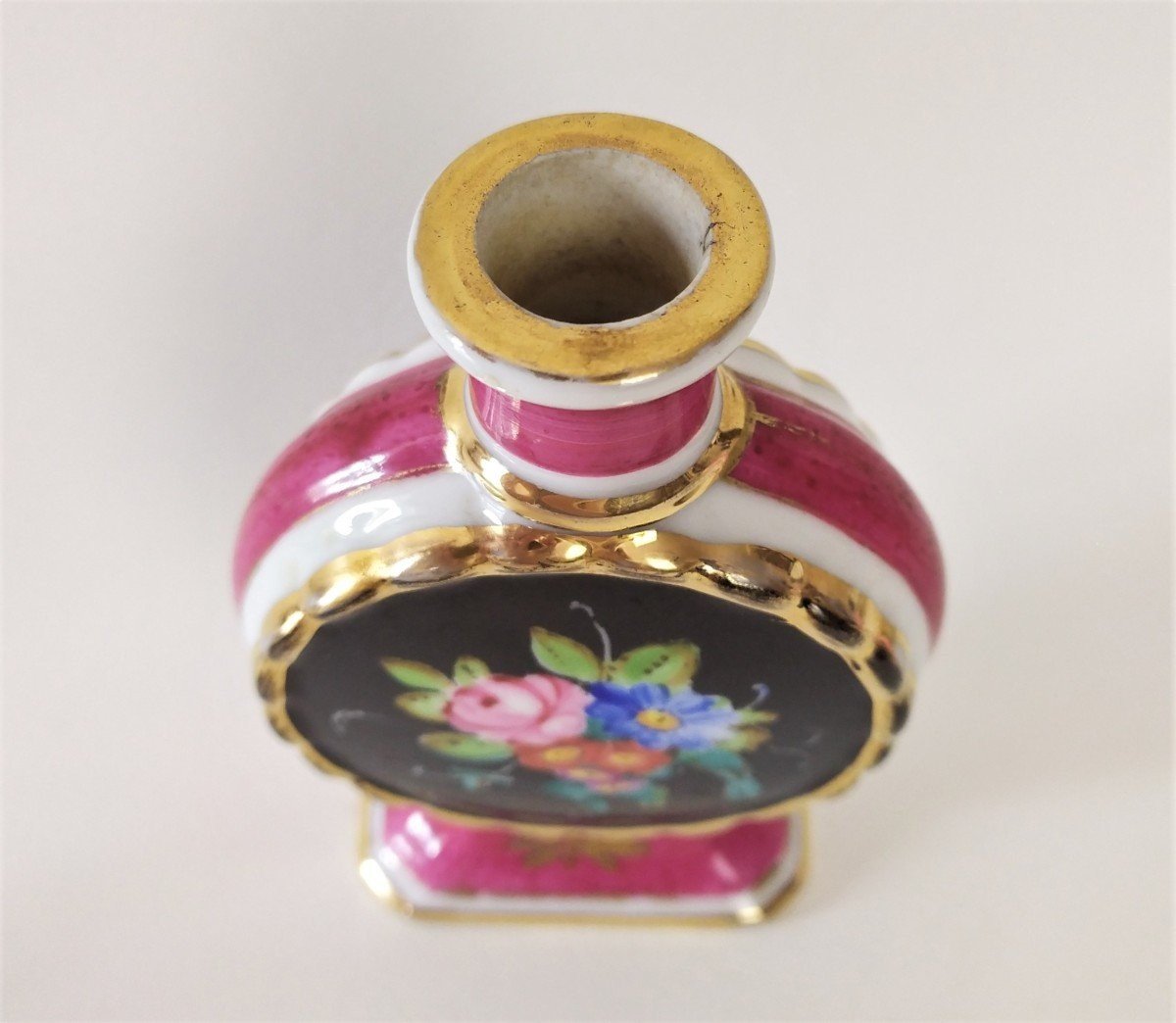 Flacon à Parfum  Porcelaine peinte 19ème par Jacob Petit -photo-2