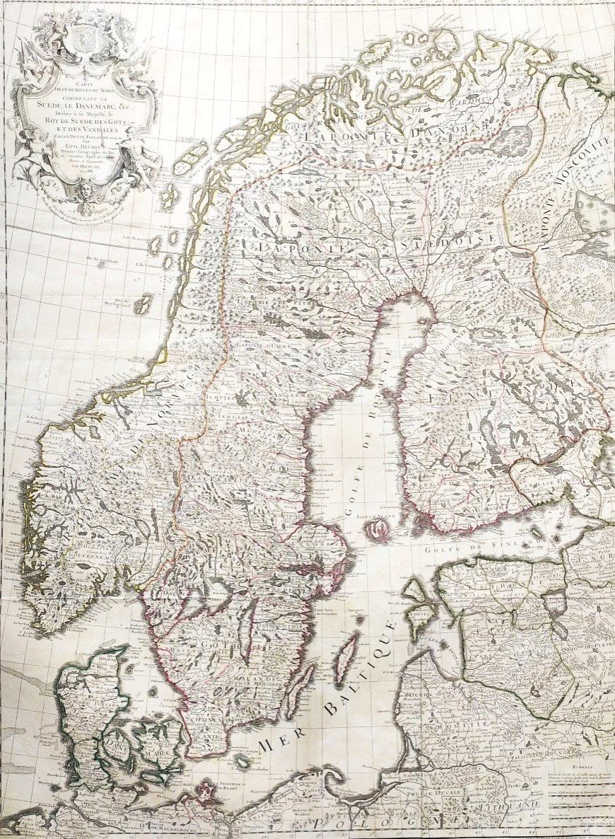Suède Et Danemark Carte Géographique 18ème-photo-5