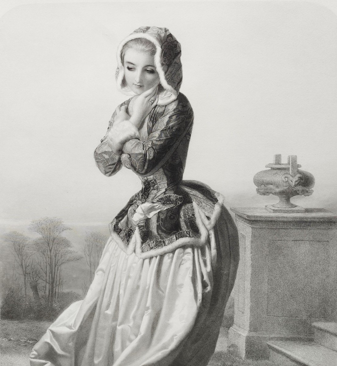 The Four Seasons Set Of 4 Engravings By Posselwhite After Vidal Etching Goupil Old Print-photo-8