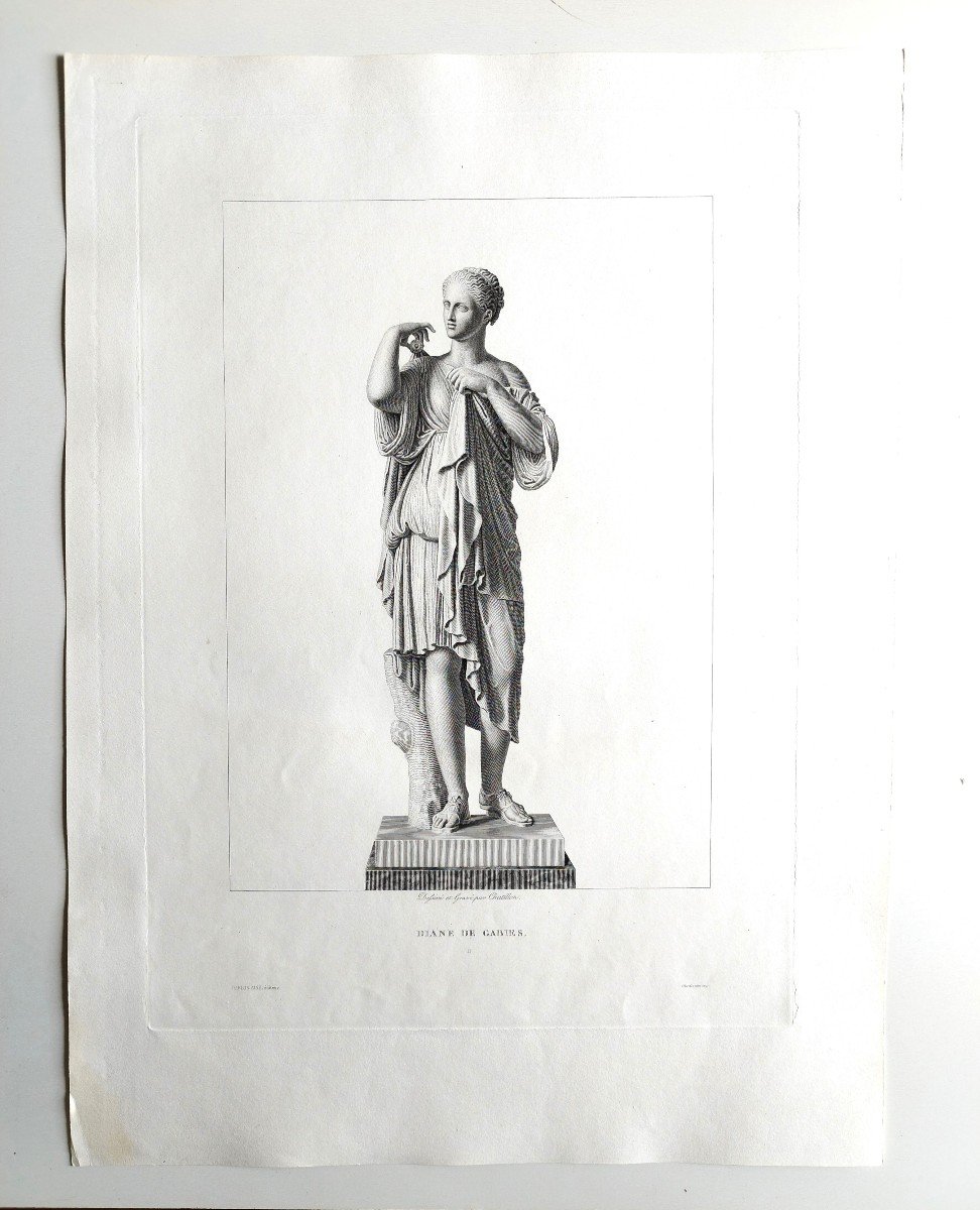 Gravure  Mythologique Diane 19ème-photo-2