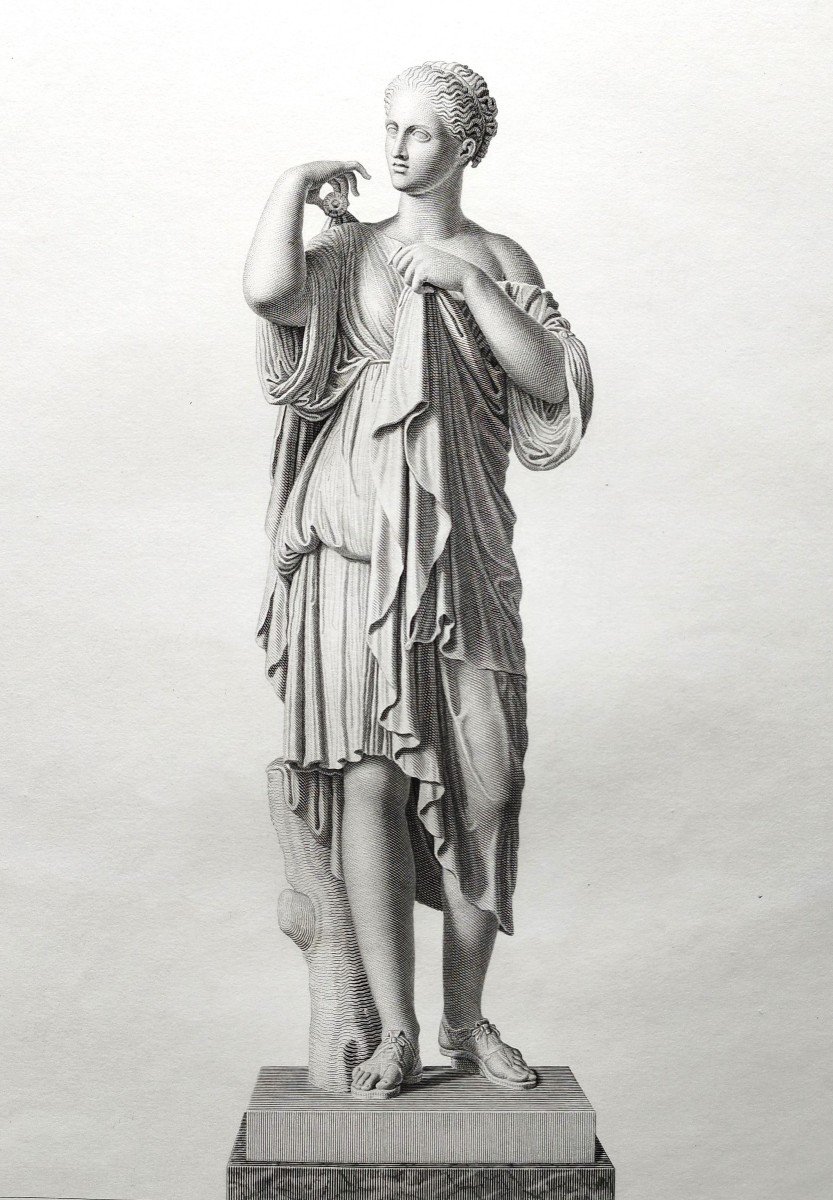 Gravure  Mythologique Diane 19ème-photo-1