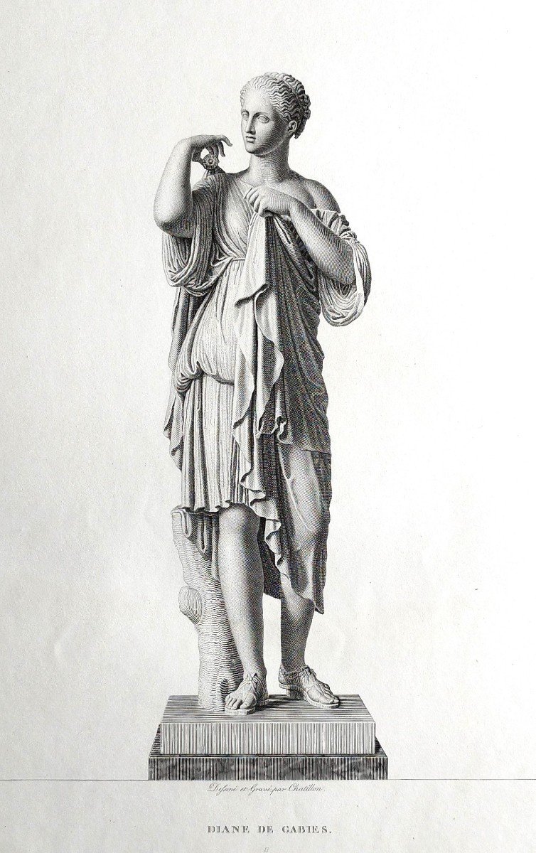 Gravure  Mythologique Diane 19ème