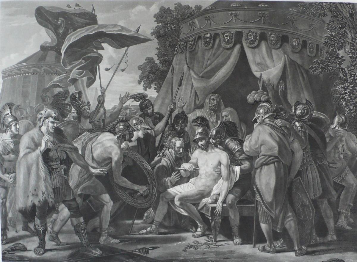 Mythological Engraving 19th C Etching Ancient Greece Old Print-photo-3