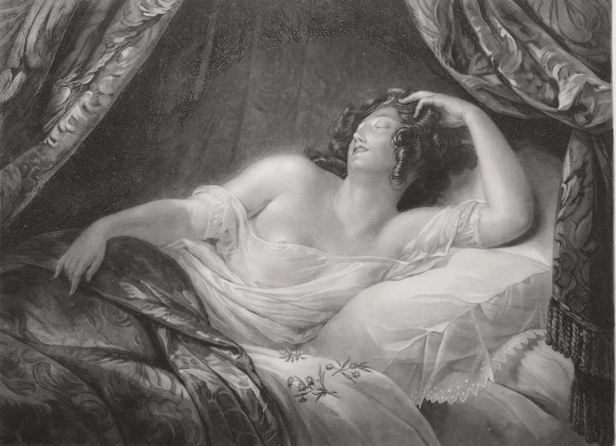  Femme Nu Gravure 19ème d'Après  Aimée Brune-pagès