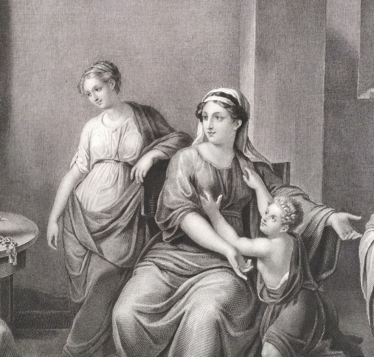 Gravure Mythologique Cornélie XIXème-photo-2
